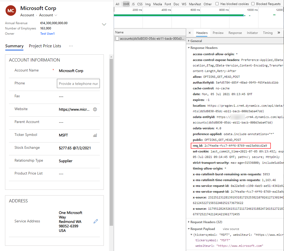 Application Insights Find RequestId